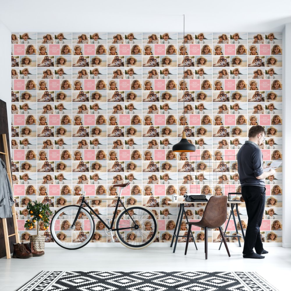 Create Your Own Photo Collage - 6 photos Monogram Wallpaper