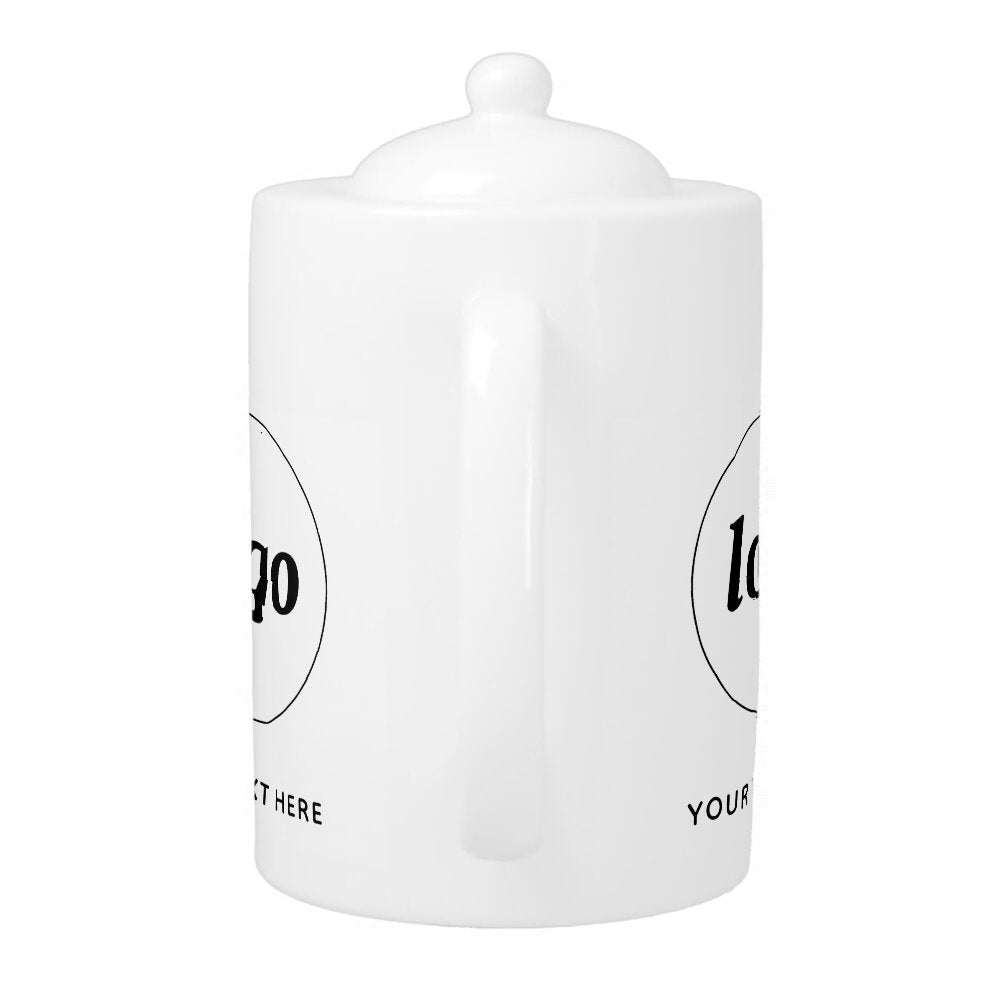 Simple Logo Text Business Branding Promotional Teapot