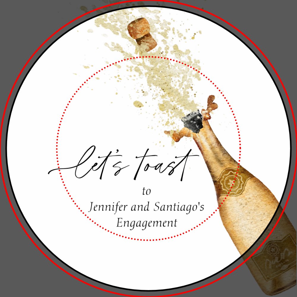 Let's Toast Couples Engagement Party Paper Plate