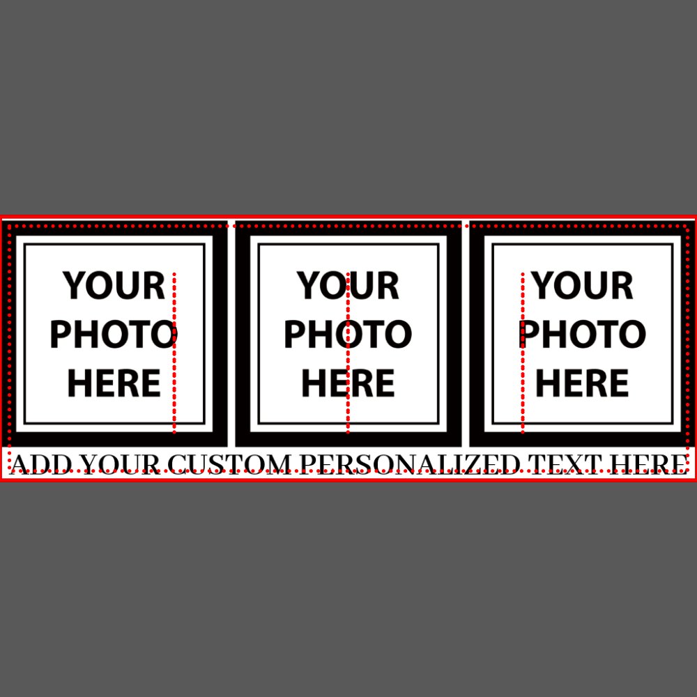 Upload 3 Photos & Add Text – Customize Picture Beverage Pitcher