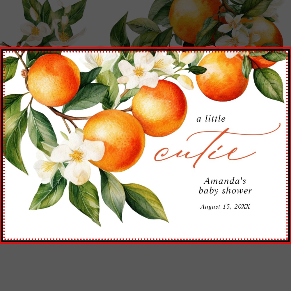 Little Cutie Orange Baby Shower Paper Placemats