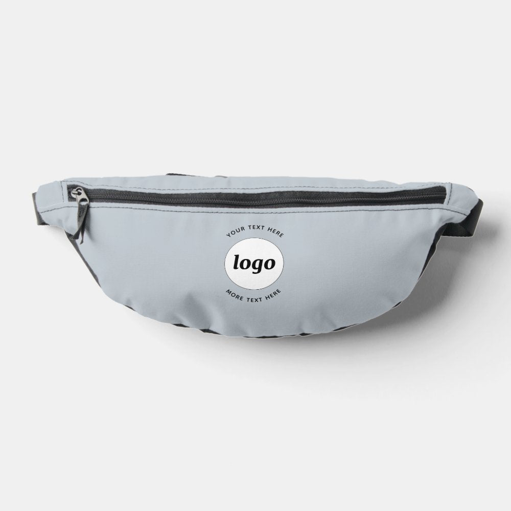 Round Logo Text Promotional Business Blue Fanny Pack
