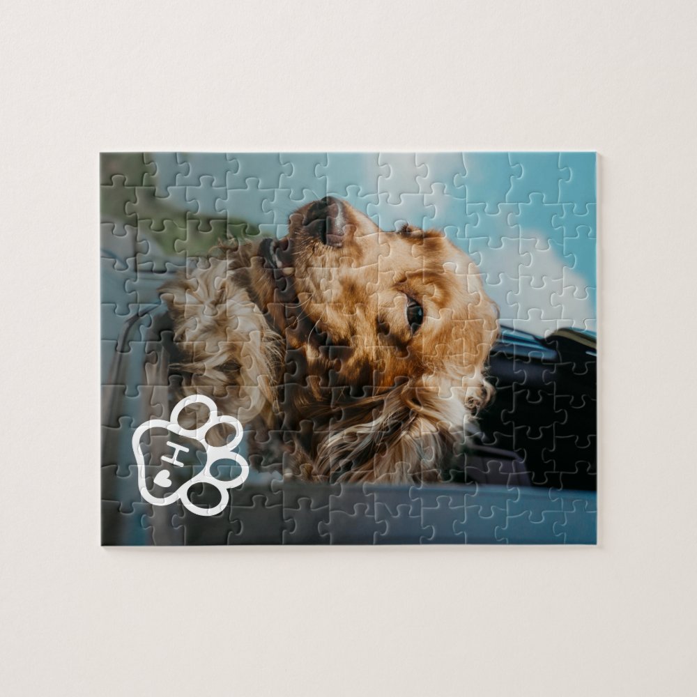 Add Your Own Photo Dog Pets Monogram jigsaw puzzle