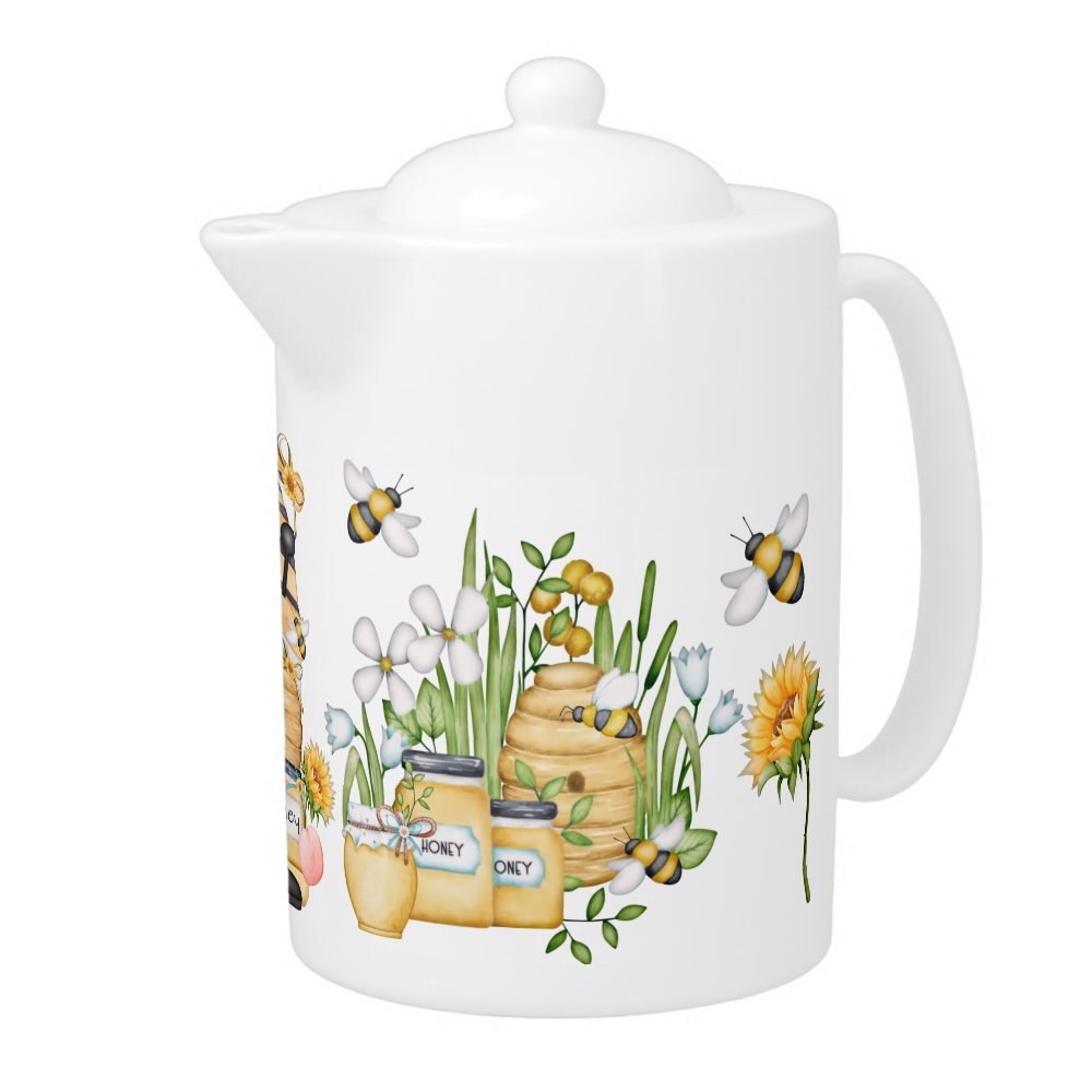 Honey Bee Gnome Teapot