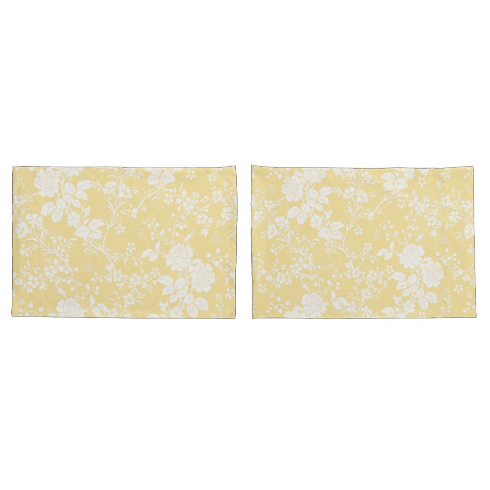 Standard pair Pillowcases Bridal Suite buttercup