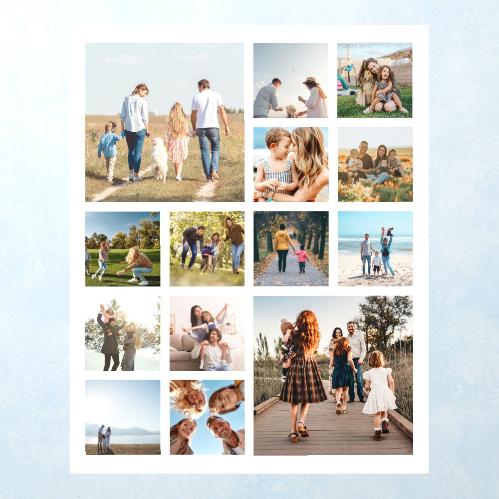 Create Your Own 14 Photo Collage Wall Decal