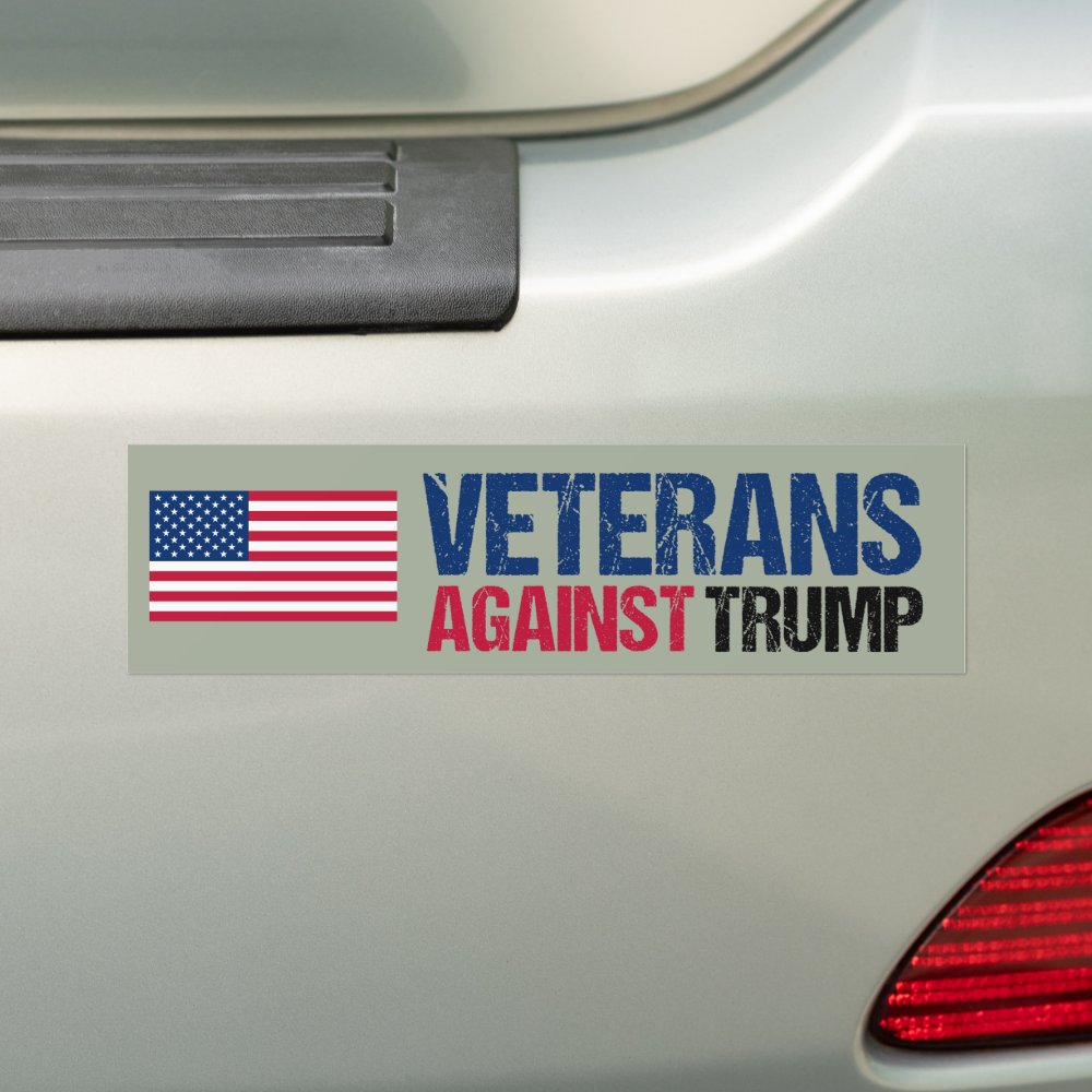 Veterans Against Trump Political Bumper Sticker
