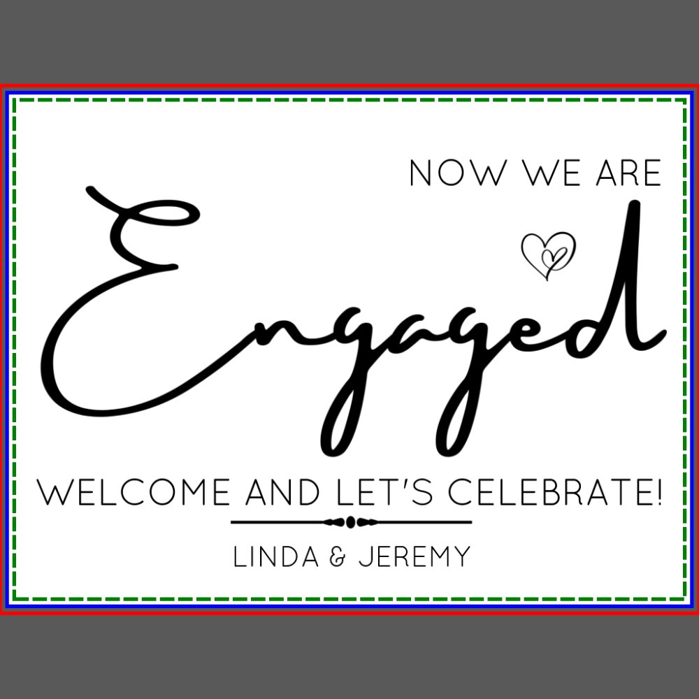 Engagement party welcome sign