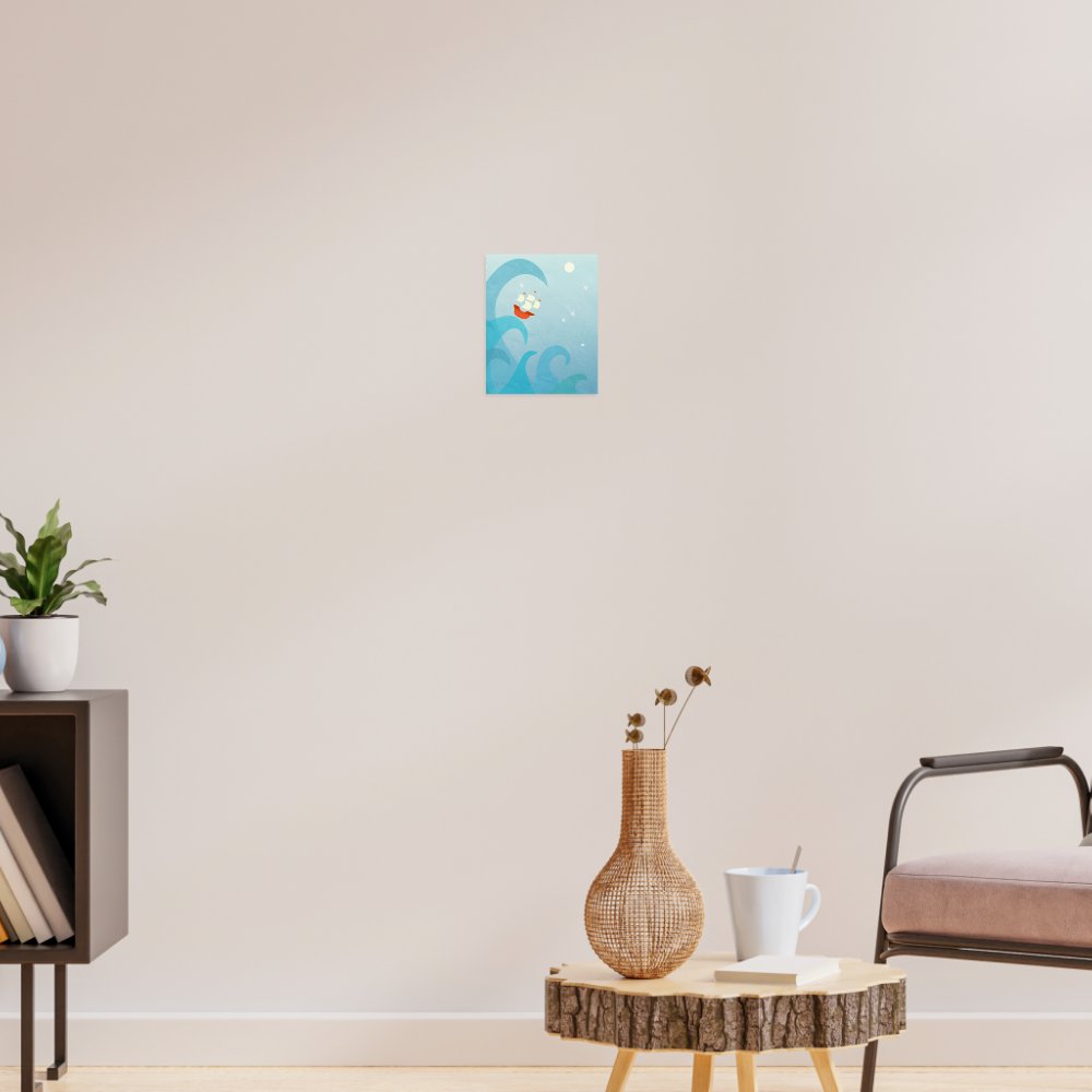 Nautical Sailing Boat Art Poster