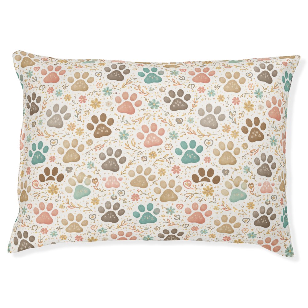 Cute Paw Prints Pet Bed