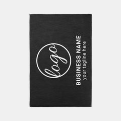 Simple Custom Logo Black Business Rug