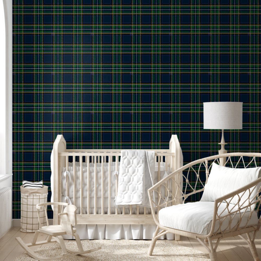 Green and Blue Tartan Plaid Wallpaper