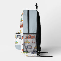 Transportation City Cars & Trucks Boy Printed Backpack