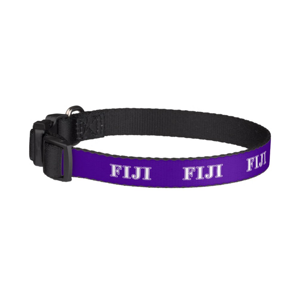 Phi Gamma Delta Whie and Purple Letters Pet Collar