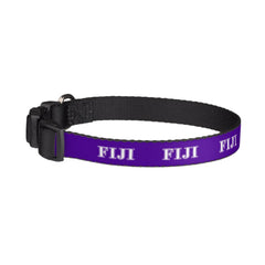 Phi Gamma Delta Whie and Purple Letters Pet Collar