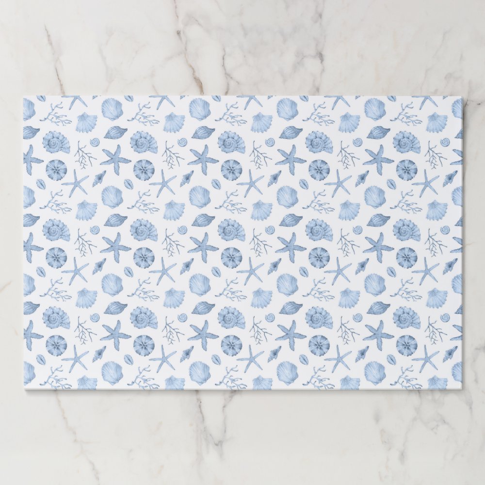 Seashells Paper Placemats, Coastal Beach Party Mat
