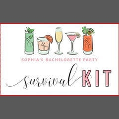 Cocktail Bachelorette Survival Kit Favor Box