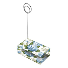 Table Card Holder-Blue Hydrangeas Place Card Holder