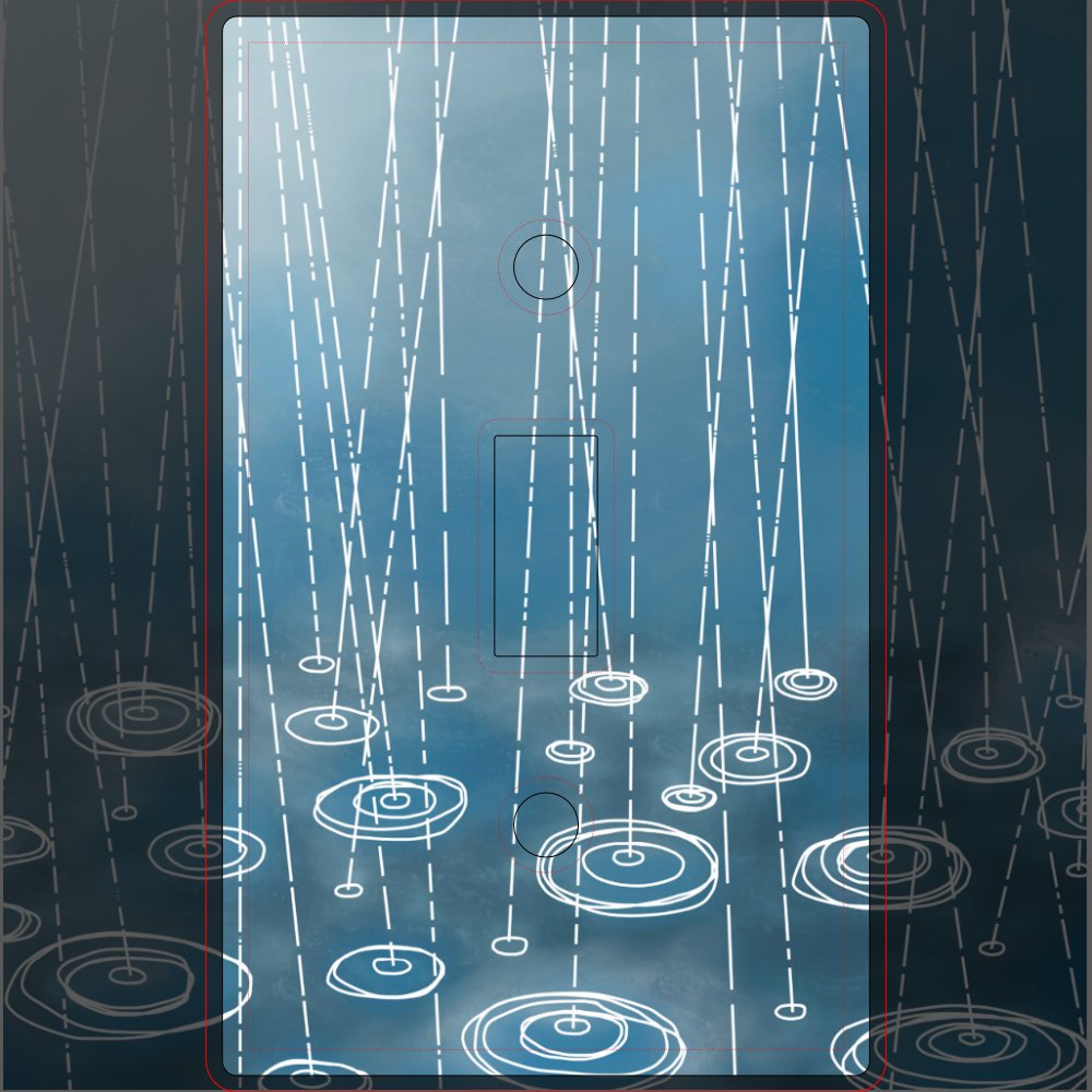 Another Rainy Day Weather Painting Light Switch Cover
