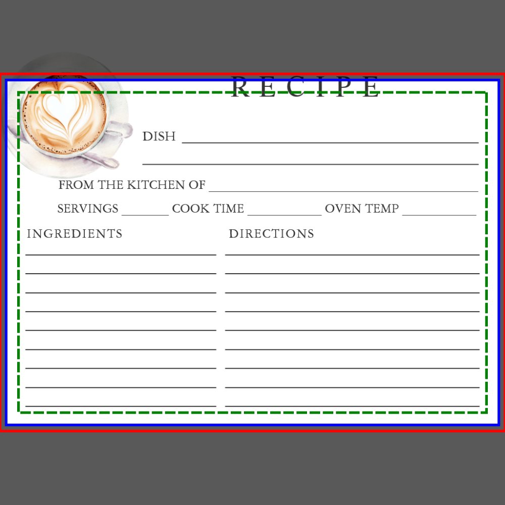 Love is Brewing Coffee Theme Recipe Card