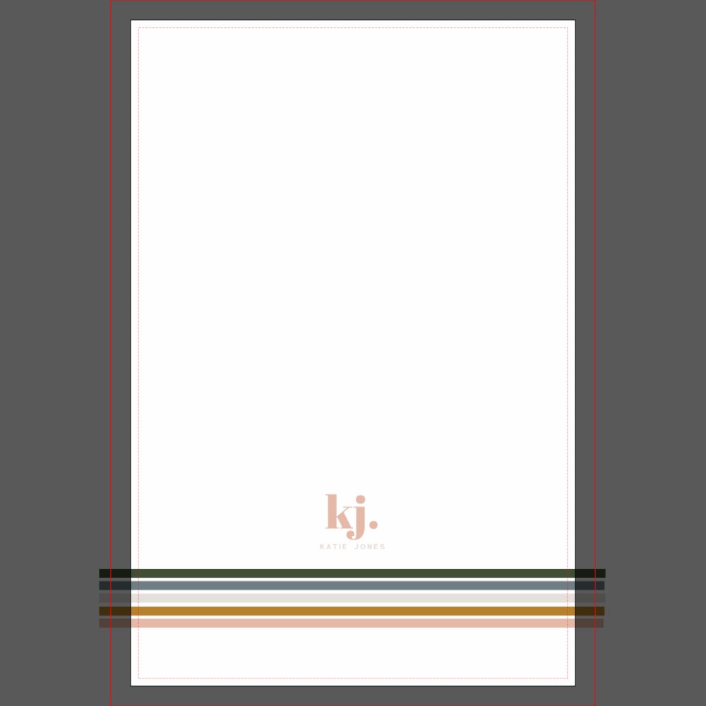 Chic Retro Stripes Monogram Tea Towel