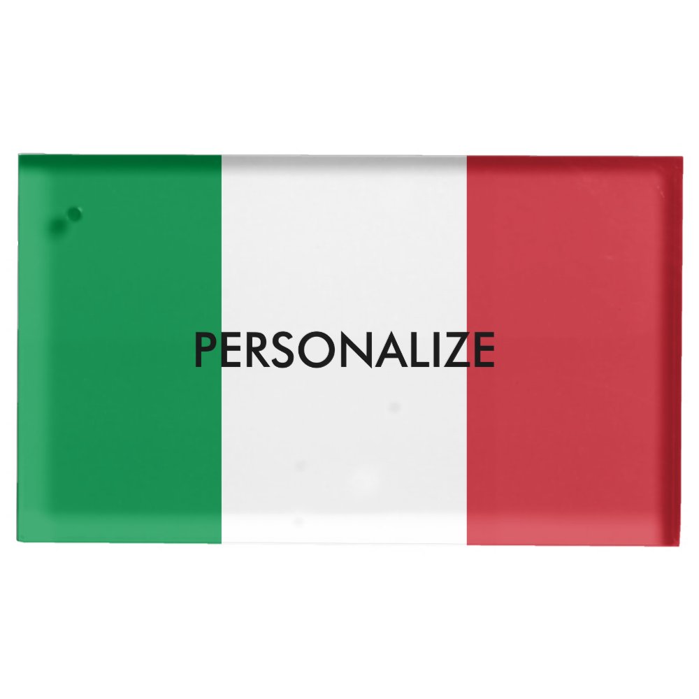 Custom Italian flag table place card holders