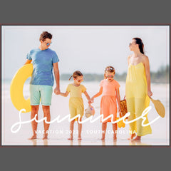 Summer 20XX Family Vacation Modern Simple Photo Block