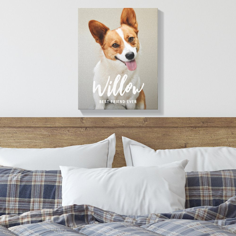 Beloved Caption Personalized Photo Wrapped Canvas Print