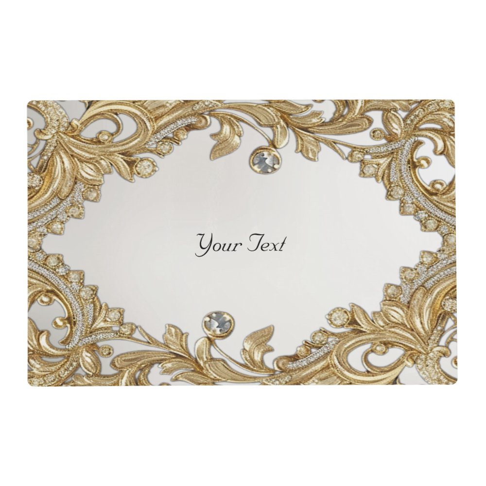 Decorative Gold Paper Placemat
