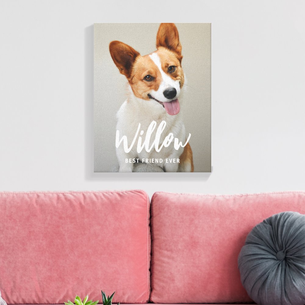 Beloved Caption Personalized Photo Wrapped Canvas Print