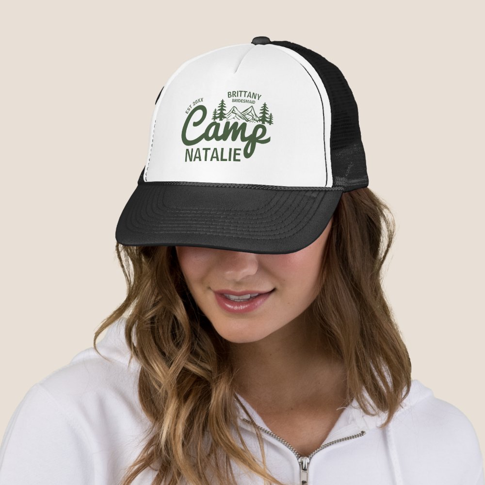 Personalized Camp Bach Bachelorette Party Custom Trucker Hat