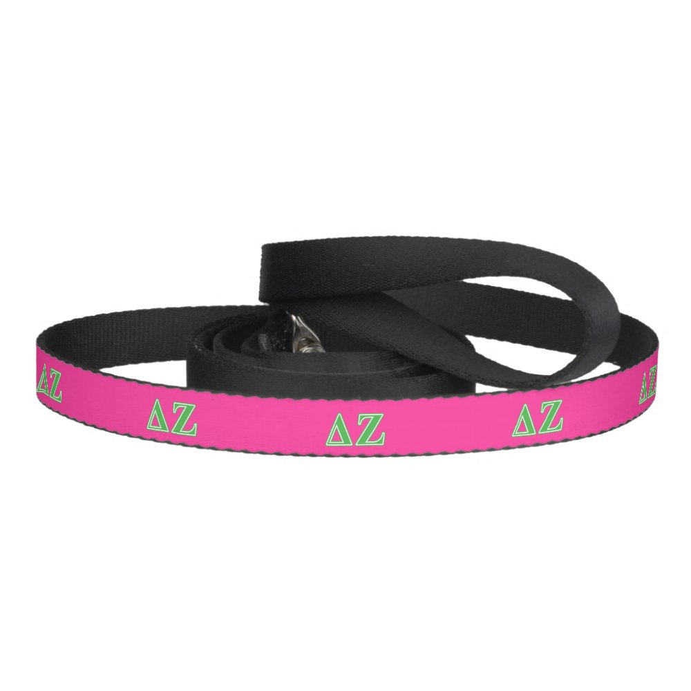 Delta Zeta Green Letters Pet Leash