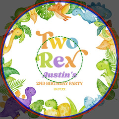 Two Rex Dinosaur 2nd Second Birthday Party Paper Bowls