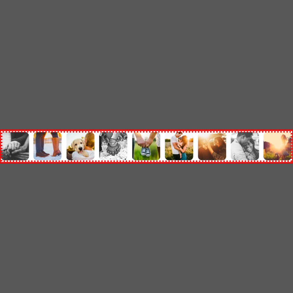 9 Photos in Round Edge Frame Pet Bowl