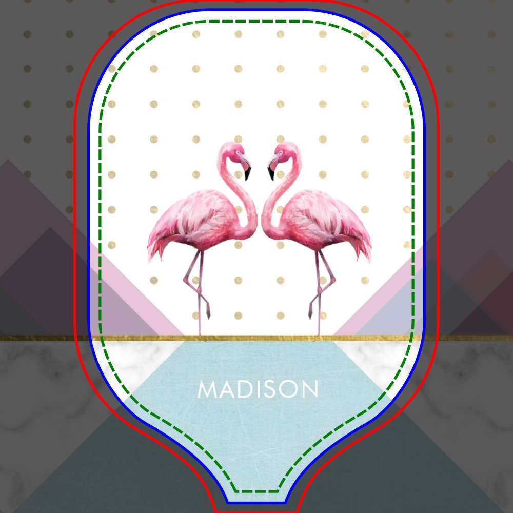 Modern Trendy Flamingo Pink Girly Name Pickleball Paddle
