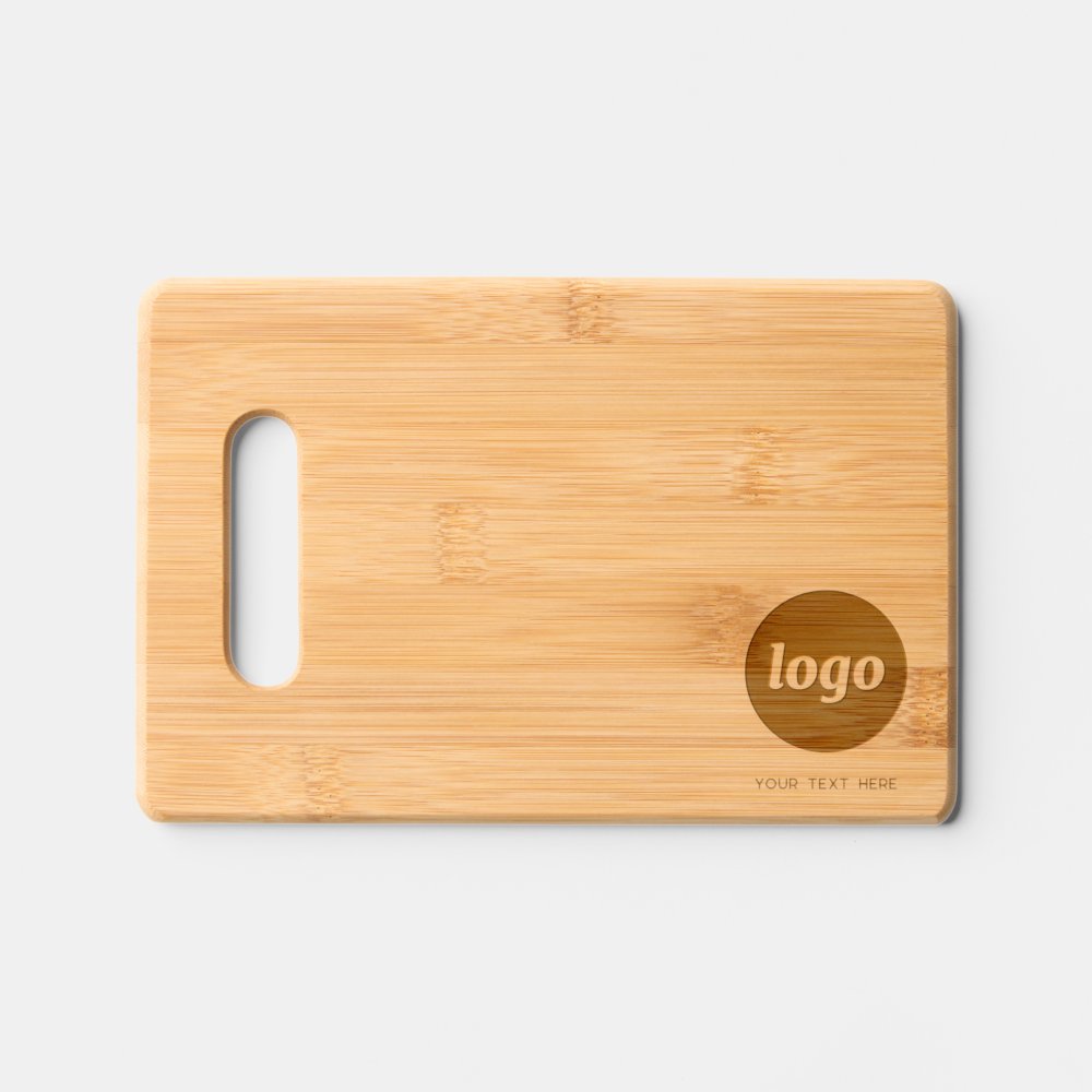 Simple Logo and Text Business Promotional Engraved Cutting Board