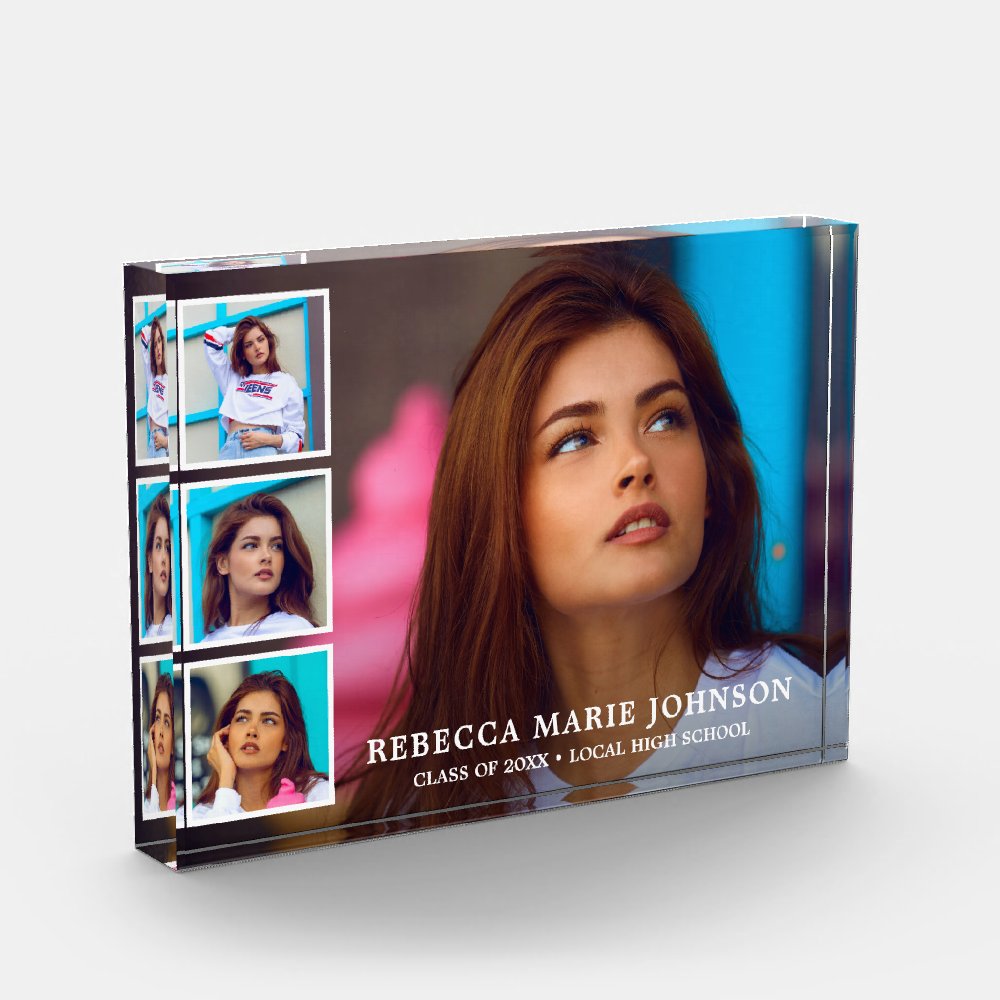 Simple Photo Collage Modern Graduation Block