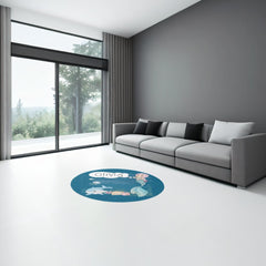 Under the Sea Sweet Mermaid Personalized Area  Rug