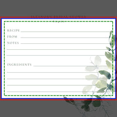 Eucalyptus Bridal Shower Recipe Cards
