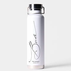 Bride | Custom Black Modern Script Font  Water Bottle