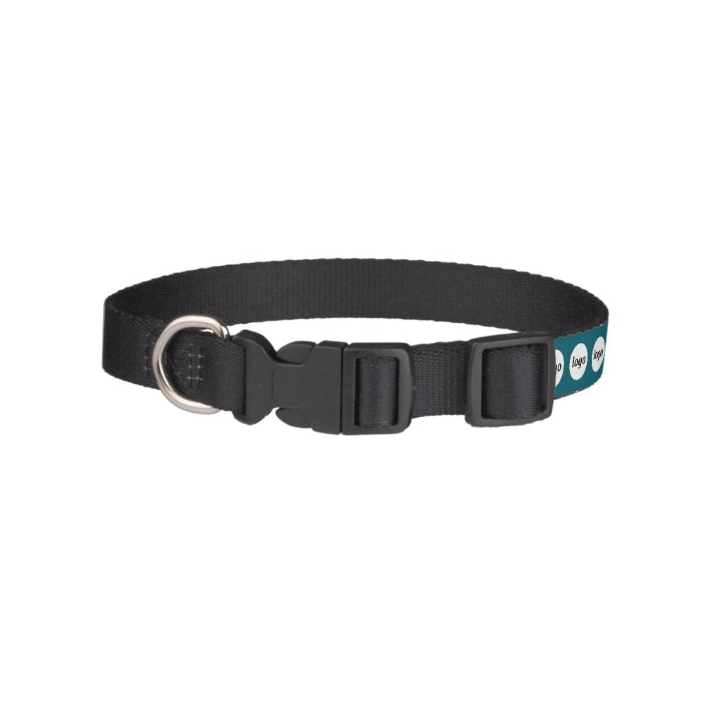 Simple Logo Business Promotional Teal Green Pet Collar