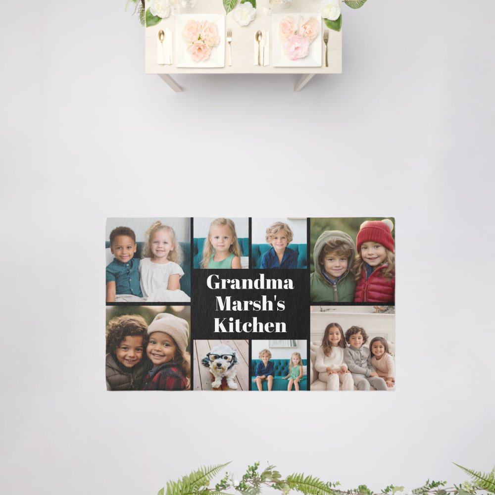 Custom Collage 8 Photo - Grandma's Kitchen Rug