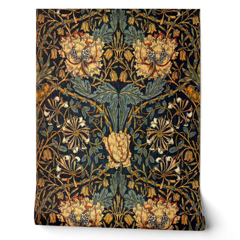 William Morris Honeysuckle Pattern Wallpaper