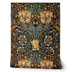 William Morris Honeysuckle Pattern Wallpaper
