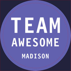 Funny Team Awesome Purple Personalized Name Magnet