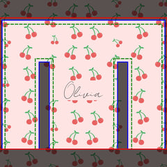 Sweet red cherries  duffle bag