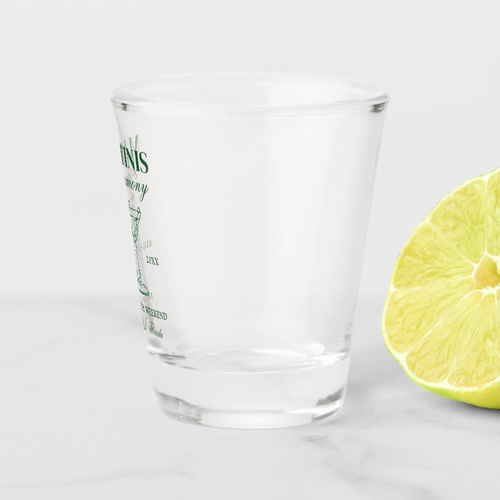 Martinis & Matrimony Bachelorette Weekend Shot Glass