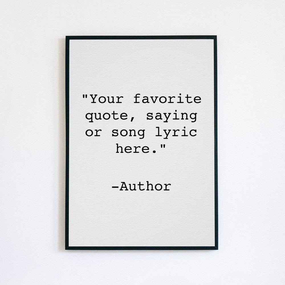 Create Your Own Quote Poster