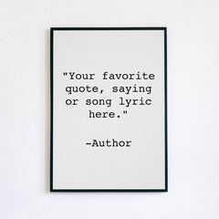 Create Your Own Quote Poster
