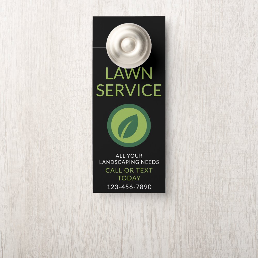 Landscaping & Lawn Service Professional Door Hange Hanger